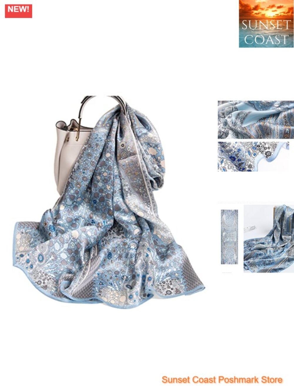 100% Mulberry Silk Long Scarf for Women Large Oblong Shawl Wrap